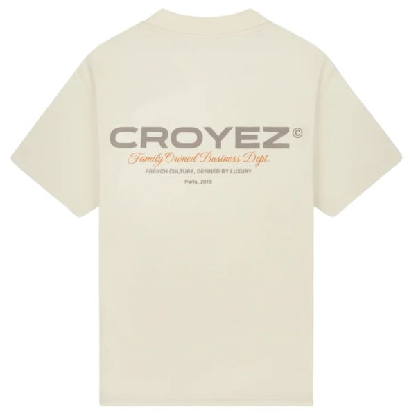 Croyez Family Owned Business T-shirt Off White
