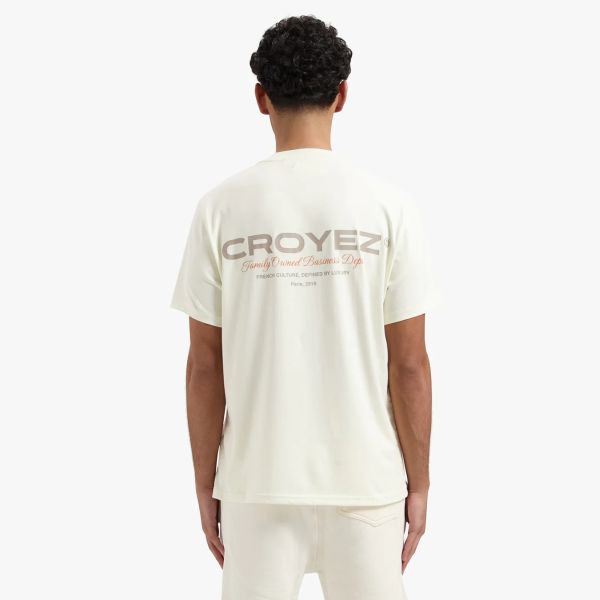 Croyez Family Owned Business T-shirt Off White