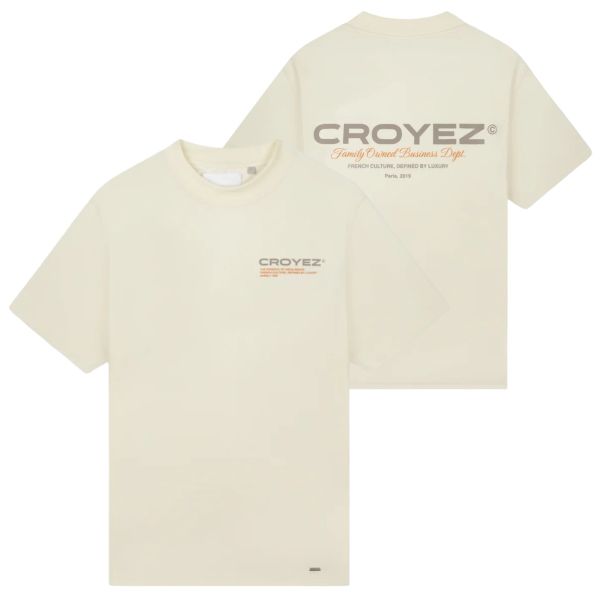 Croyez Family Owned Business T-shirt Off White