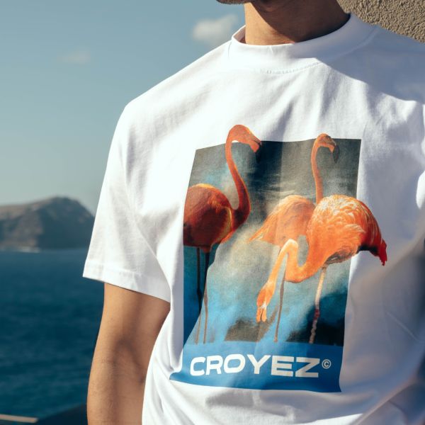 Croyez Flamingo Oasis T-shirt Wit