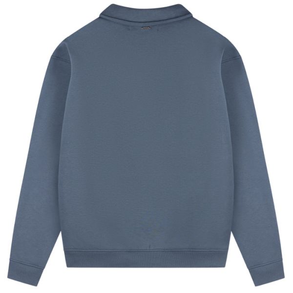 Croyez Fraternité Half Zip Sweater Blauw