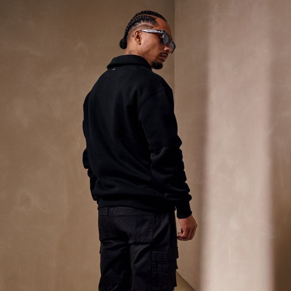 Croyez Fraternité Half Zip Sweater Zwart