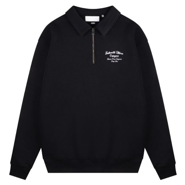 Croyez Fraternité Half Zip Sweater Zwart