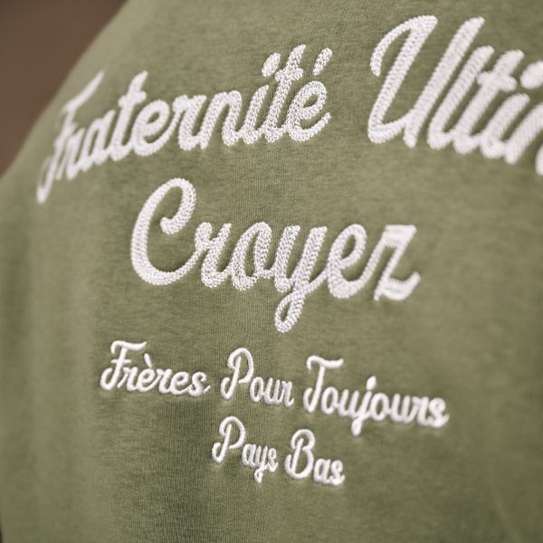 Croyez Fraternité Hoodie Donker Groen