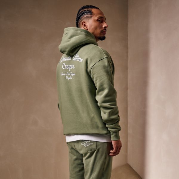 Croyez Fraternité Hoodie Donker Groen