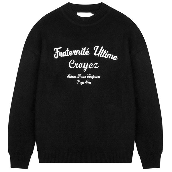 croyez fraternité knit sweater zwart1