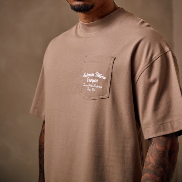 Croyez Fraternité Pocket T-shirt Beige