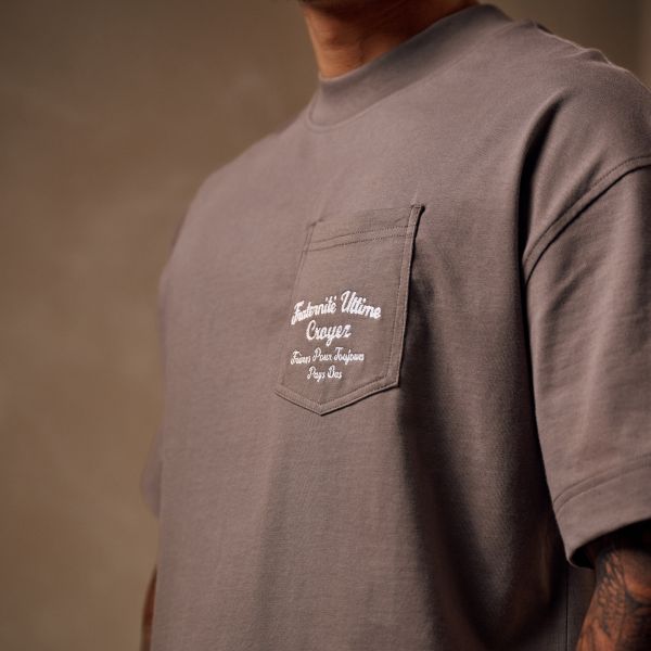 Croyez Fraternité Pocket T-shirt Grijs