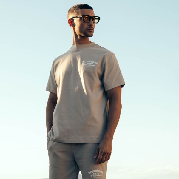 Croyez Fraternité Puff T-shirt Beige