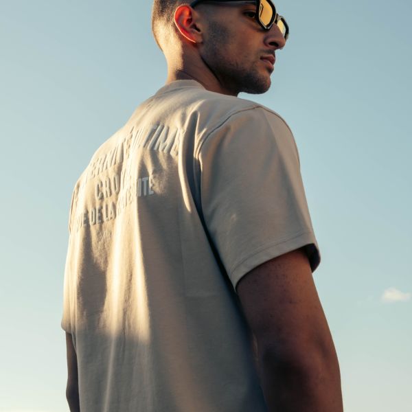 Croyez Fraternité Puff T-shirt Beige
