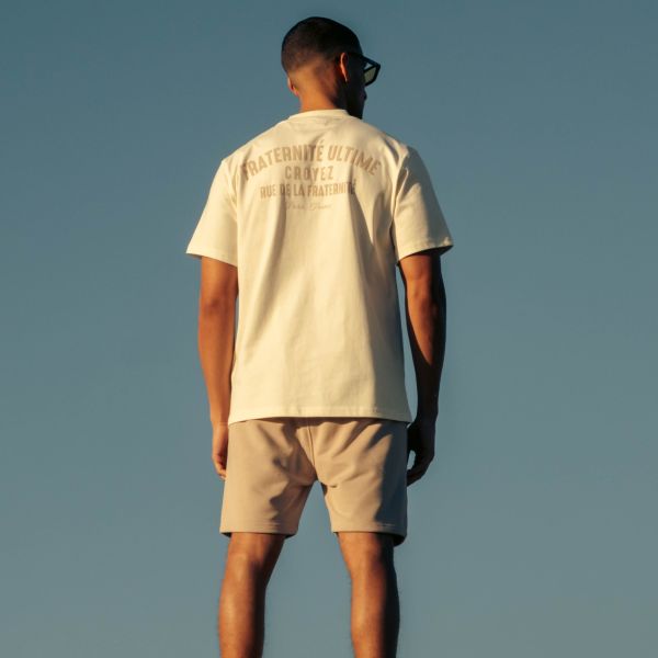 Croyez Fraternité Puff T-shirt Off White Beige