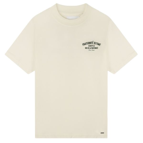 Croyez Fraternité Puff T-shirt Off White Donker Groen