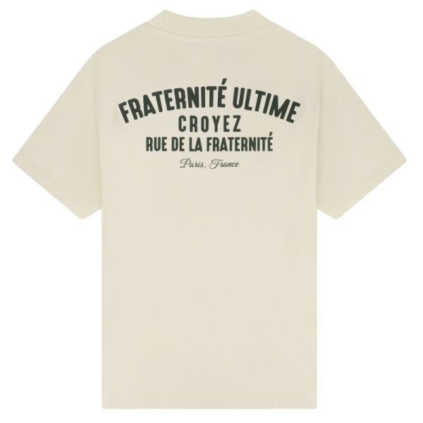 Croyez Fraternité Puff T-shirt Off White Donker Groen
