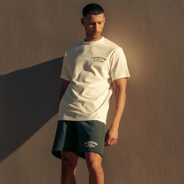 Croyez Fraternité Puff T-shirt Off White Donker Groen
