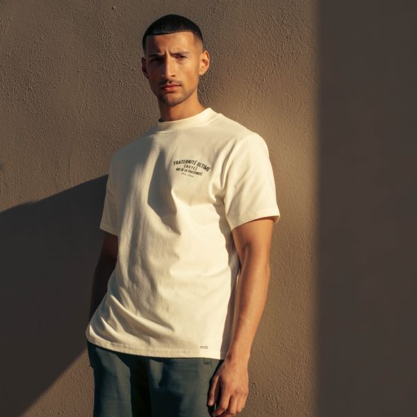 Croyez Fraternité Puff T-shirt Off White Donker Groen