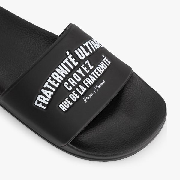 Croyez Fraternité Slippers Zwart