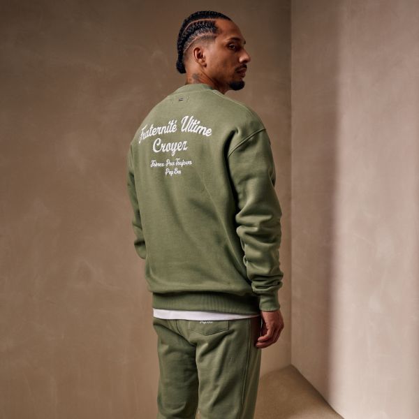 Croyez Fraternité Sweater Donker Groen