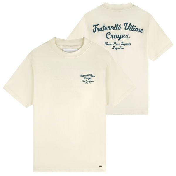 Croyez Fraternité T-shirt Beige/Blauw