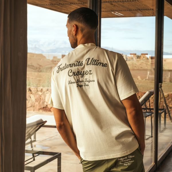 Croyez Fraternité T-shirt Beige/Groen