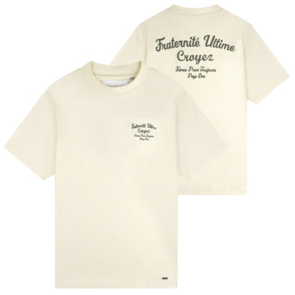 Croyez Fraternité T-shirt Beige/Groen