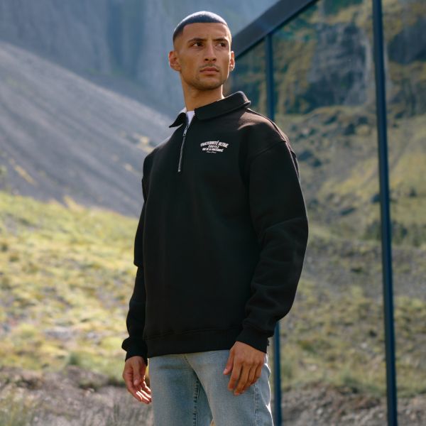 Croyez Fraternité Ultime Half Zip Sweater Zwart