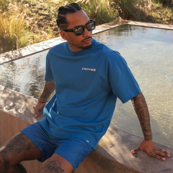 Croyez Frères T-shirt Blauw