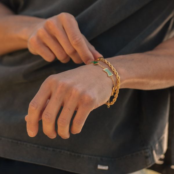 Croyez Fumes Armband Groen/Goud