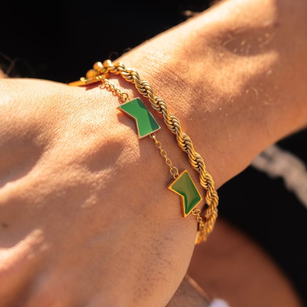 Croyez Fumes Armband Groen/Goud