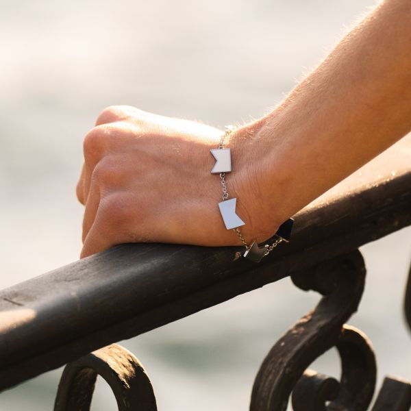 Croyez Fumes Armband Wit/Zilver