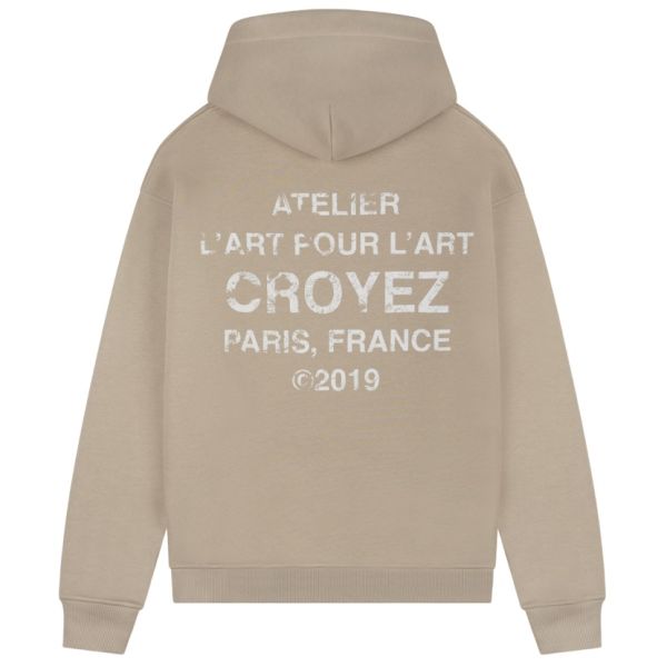 Croyez Gallery Grunge Hoodie Beige