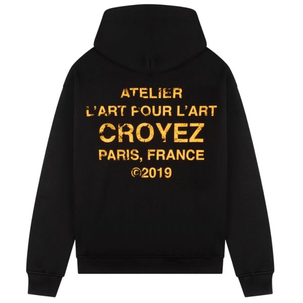 Croyez Gallery Grunge Hoodie Zwart