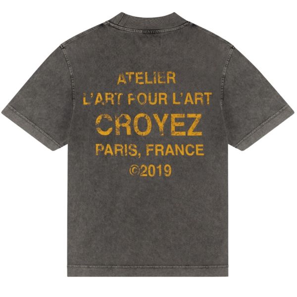 Croyez Gallery Grunge T-shirt Antraciet