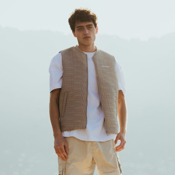 Croyez Gallery Quilted Vest Beige