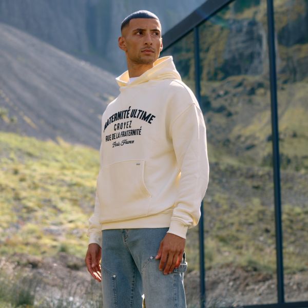 Croyez Heavyweight Fraternité Hoodie Off White