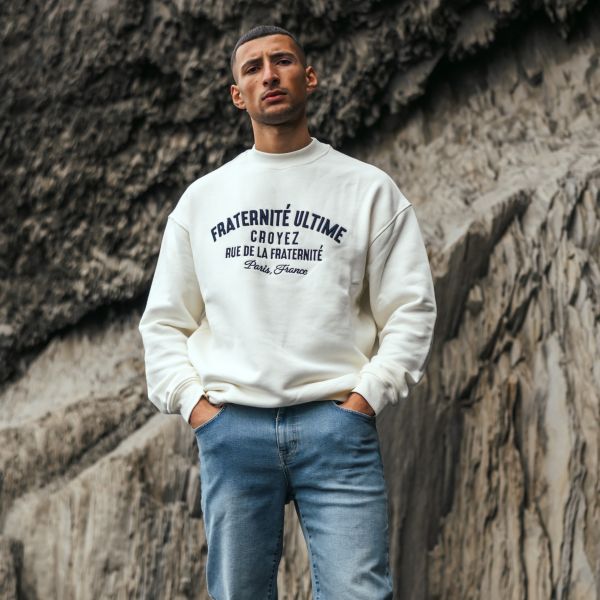 Croyez Heavyweight Fraternité Sweater Off White