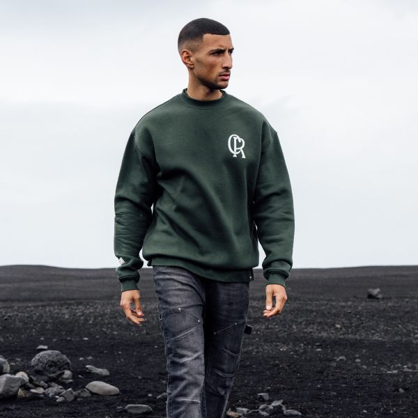 Croyez Initial Sweater Donker Groen