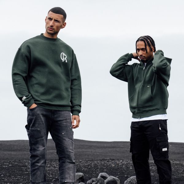 Croyez Initial Sweater Donker Groen