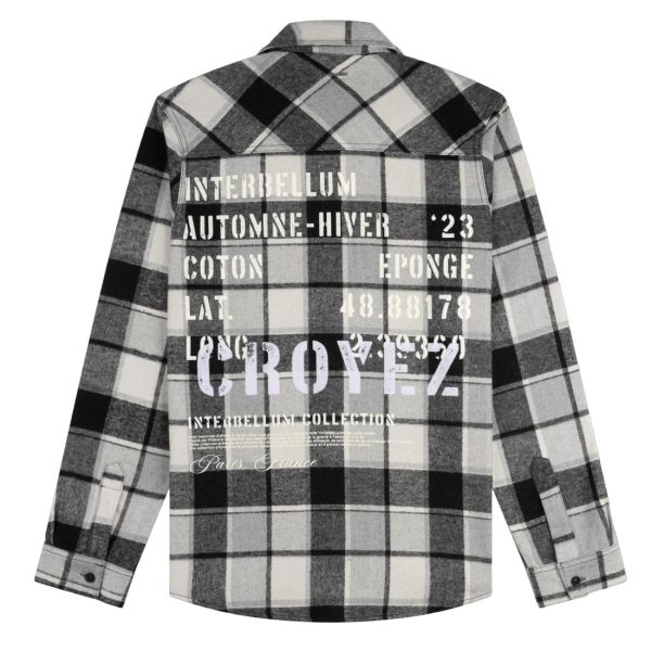 Croyez Interbellum Flannel Overshirt Zwart/Wit