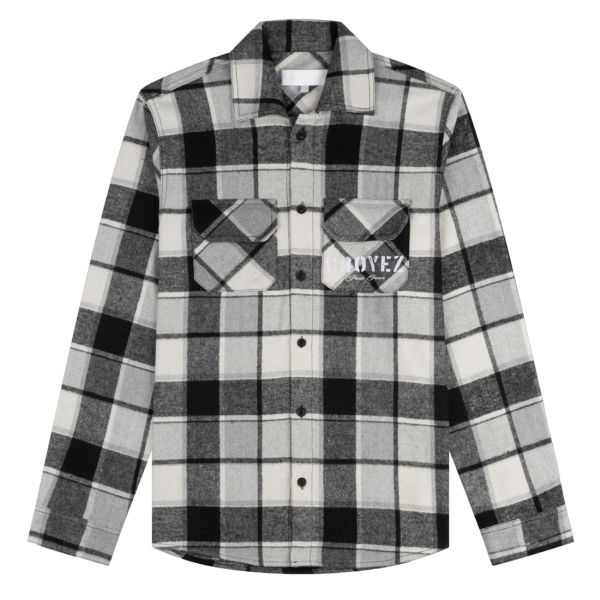 Croyez Interbellum Flannel Overshirt Zwart/Wit