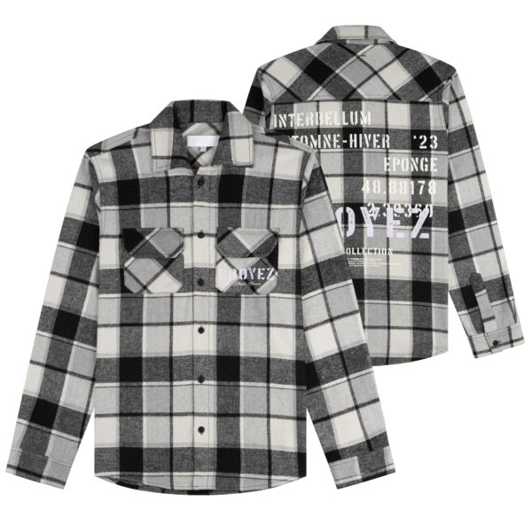 Croyez Interbellum Flannel Overshirt Zwart/Wit
