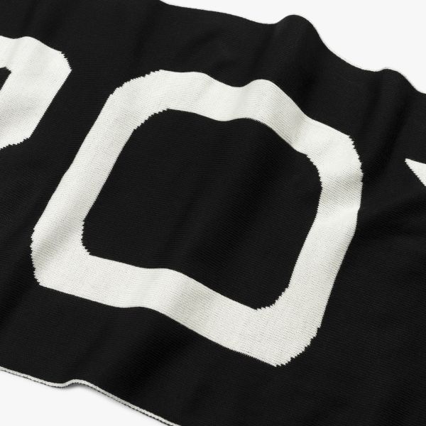 Croyez Jacquard Logo Sjaal Zwart/Wit