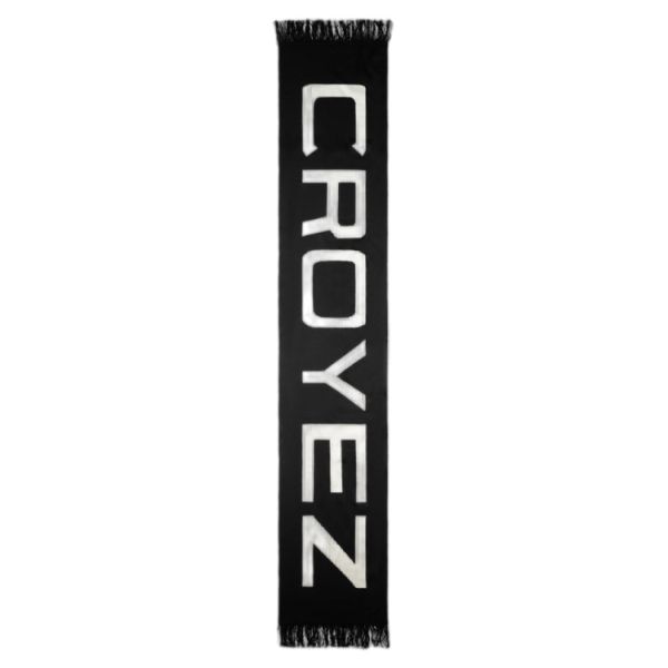 Croyez Jacquard Logo Sjaal Zwart/Wit