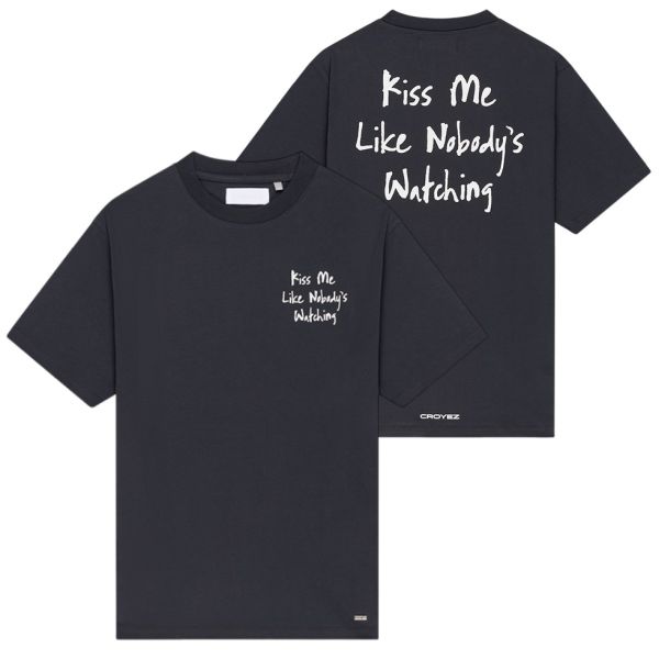 Croyez Kiss Me Like T-shirt Antraciet
