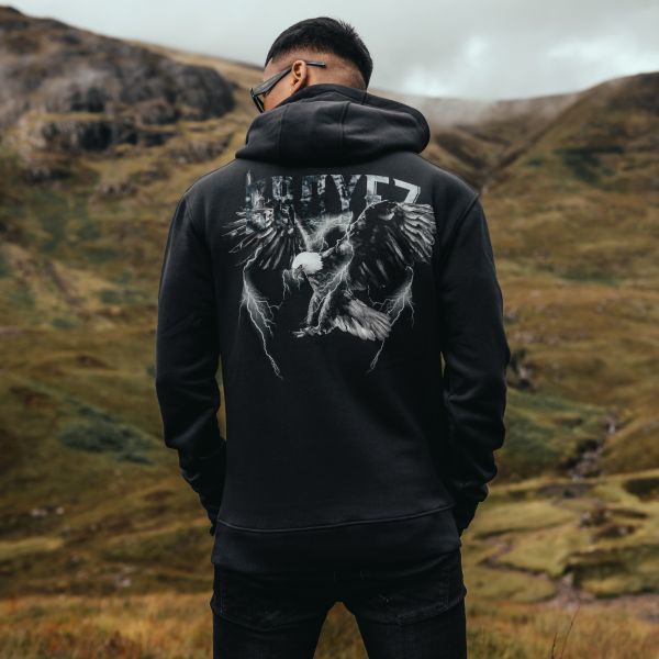 Croyez Lightning Eagle Hoodie Zwart/Blauw