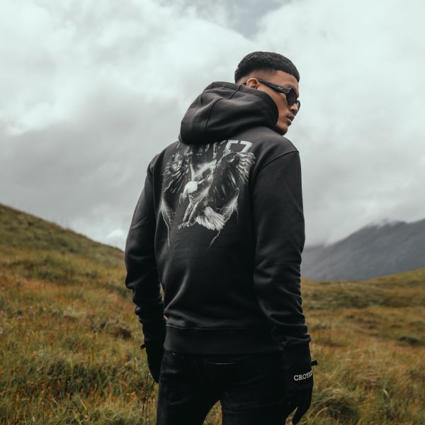 Croyez Lightning Eagle Hoodie Zwart/Blauw