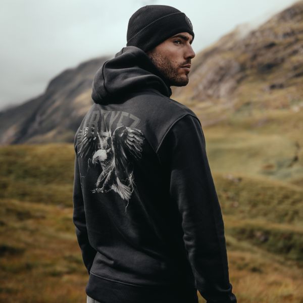 Croyez Lightning Eagle Hoodie Zwart/Grijs
