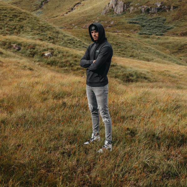 Croyez Lightning Eagle Hoodie Zwart/Grijs