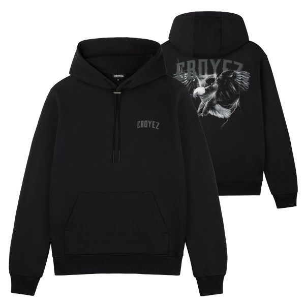 Croyez Lightning Eagle Hoodie Zwart/Grijs