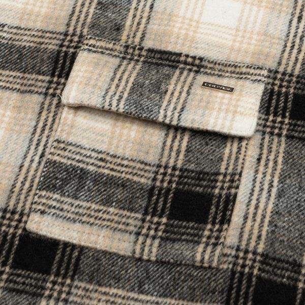 Croyez Midweight Flannel Overshirt Beige/Zwart