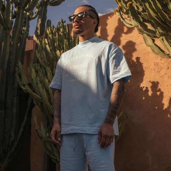 Croyez Oversized Atelier T-shirt Licht Blauw